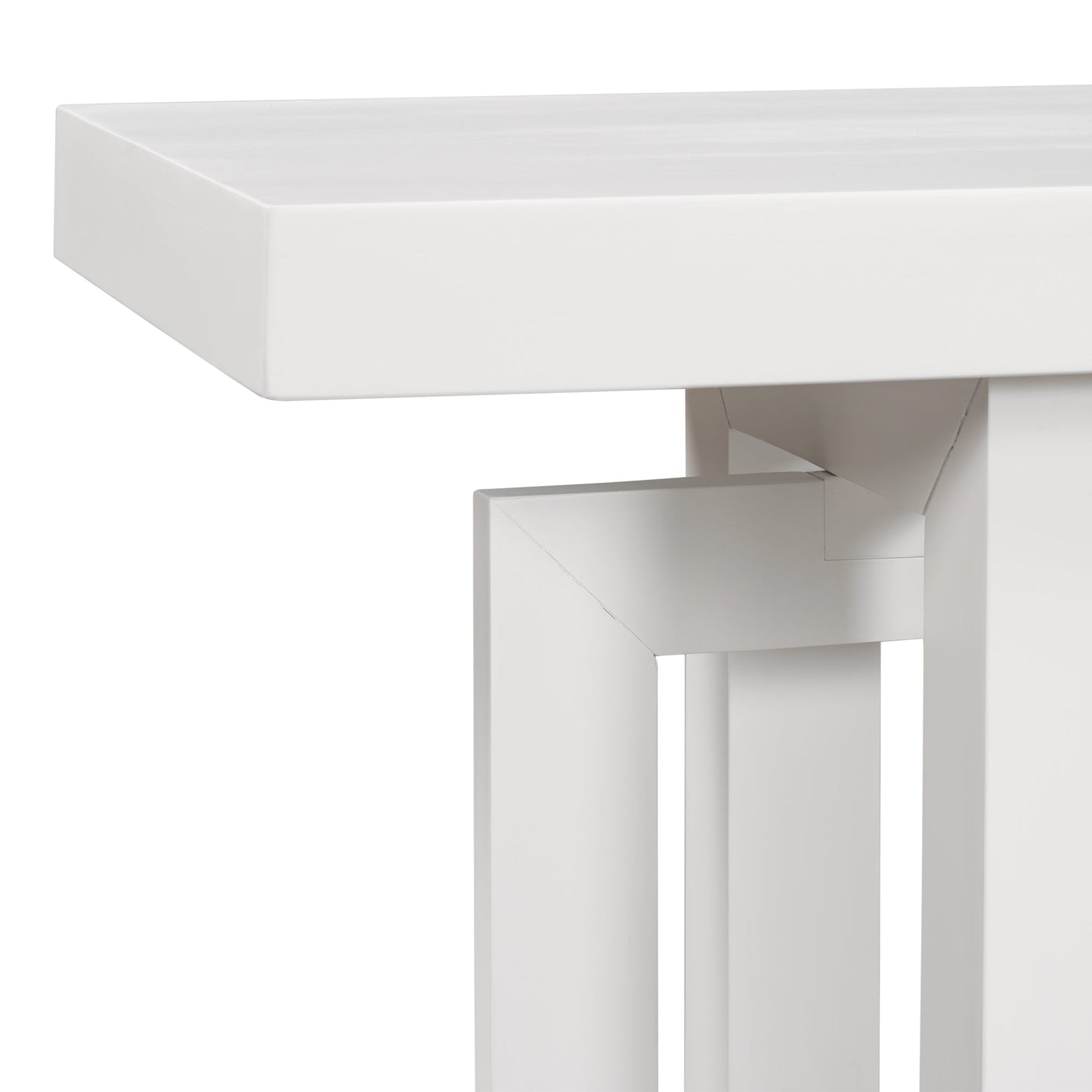 Contemporary White Console Table