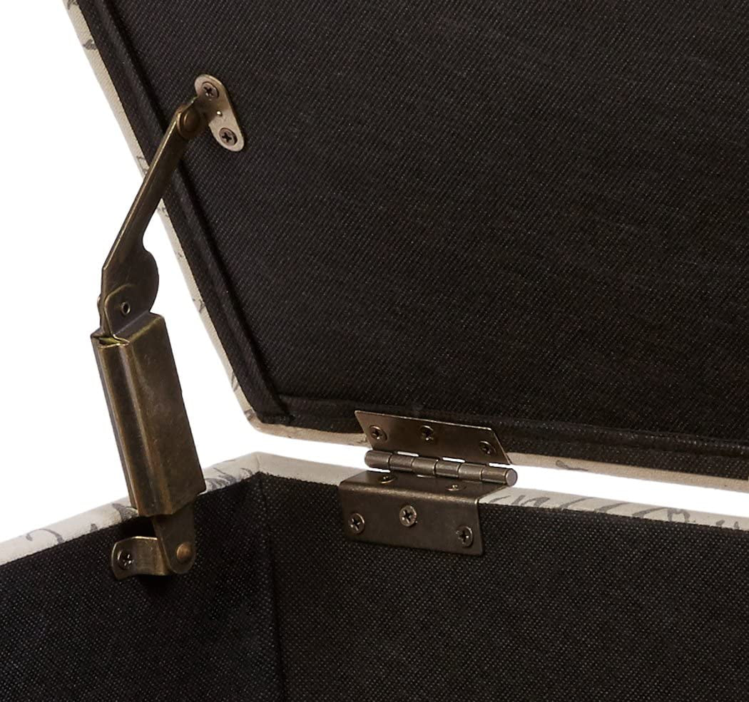 Square Script Storage Ottoman