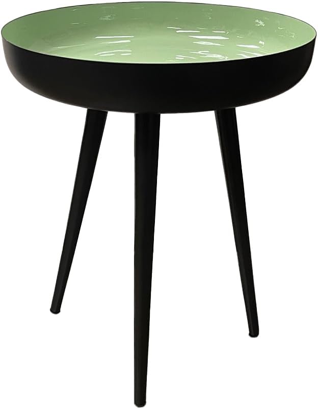 LIVEVIE Bregenz Collection Enamel-Coated Lime Green Metal End Table