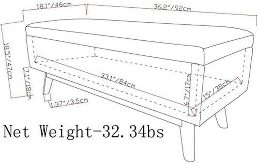 Owen Mid Century Modern Storage Ottoman