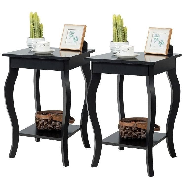 Black Nightstand End Tables