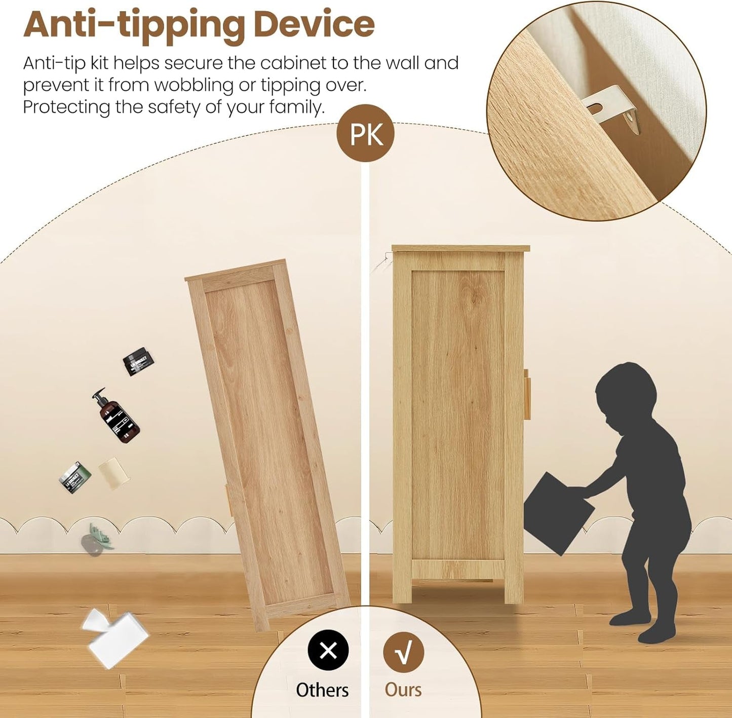 Iwell Rattan Cabinet