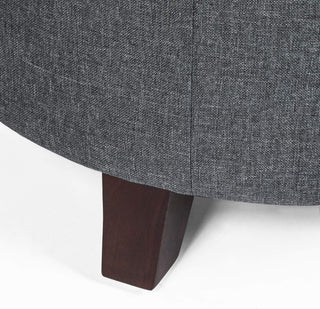 Round Gray Ottoman