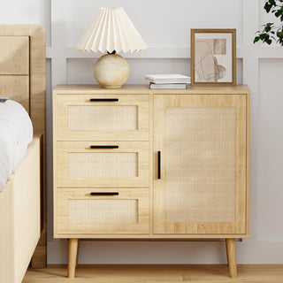 Modern Rattan Buffet Cabinet