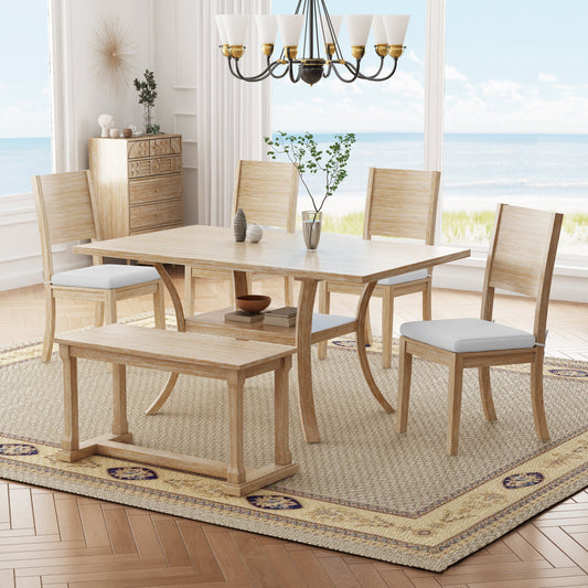 Charmed 6-Piece Wood Dining Table Set
