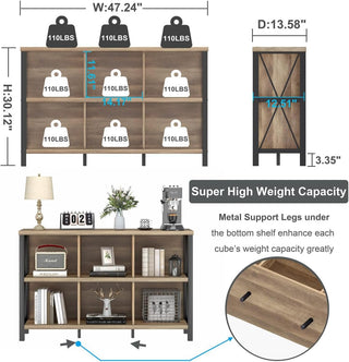 Industrial-Chic 6 Cube Bookcase