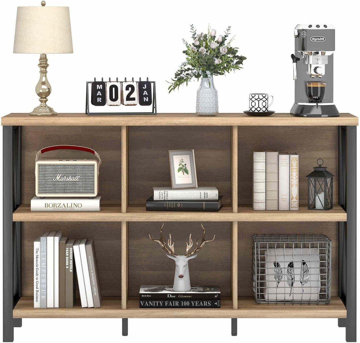 Industrial-Chic 6 Cube Bookcase
