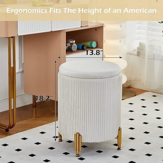 Sylvia Storage Ottoman with Padded Seat