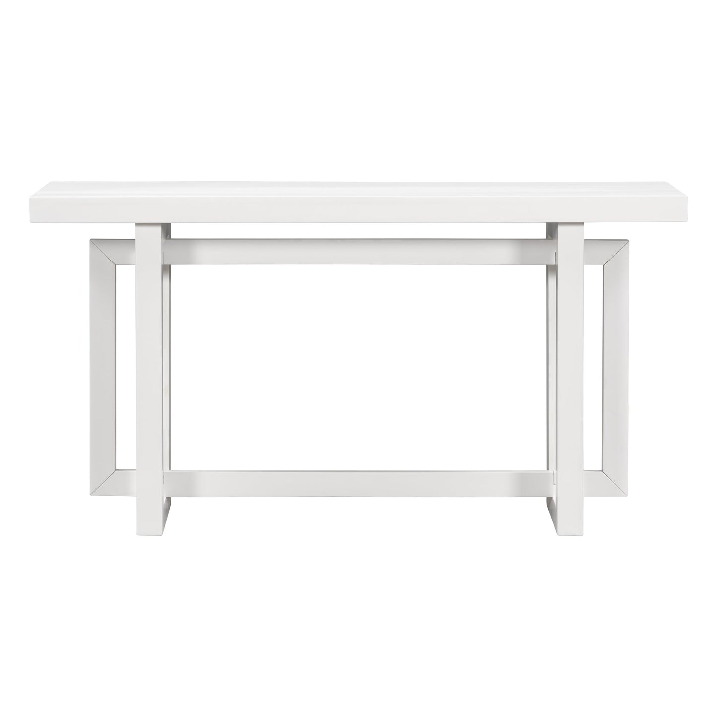 Contemporary White Console Table