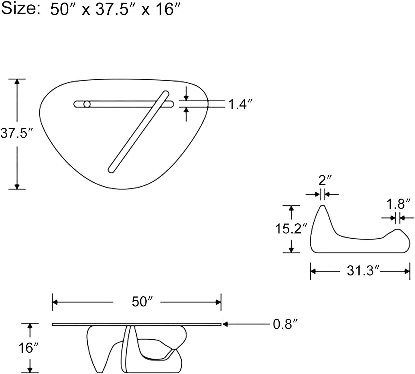 Mid Century Glass Top End Table