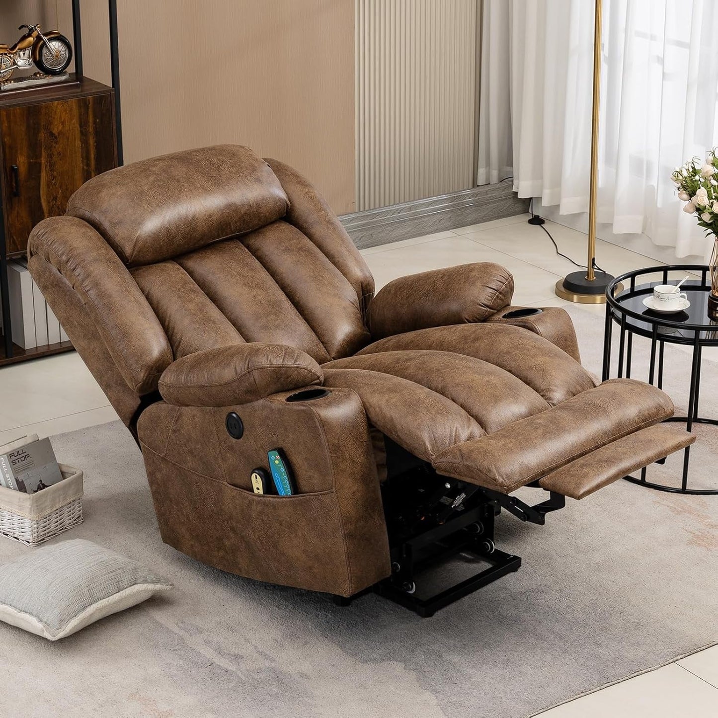 Tall Man Power Lift Recliner with Massage and Heat