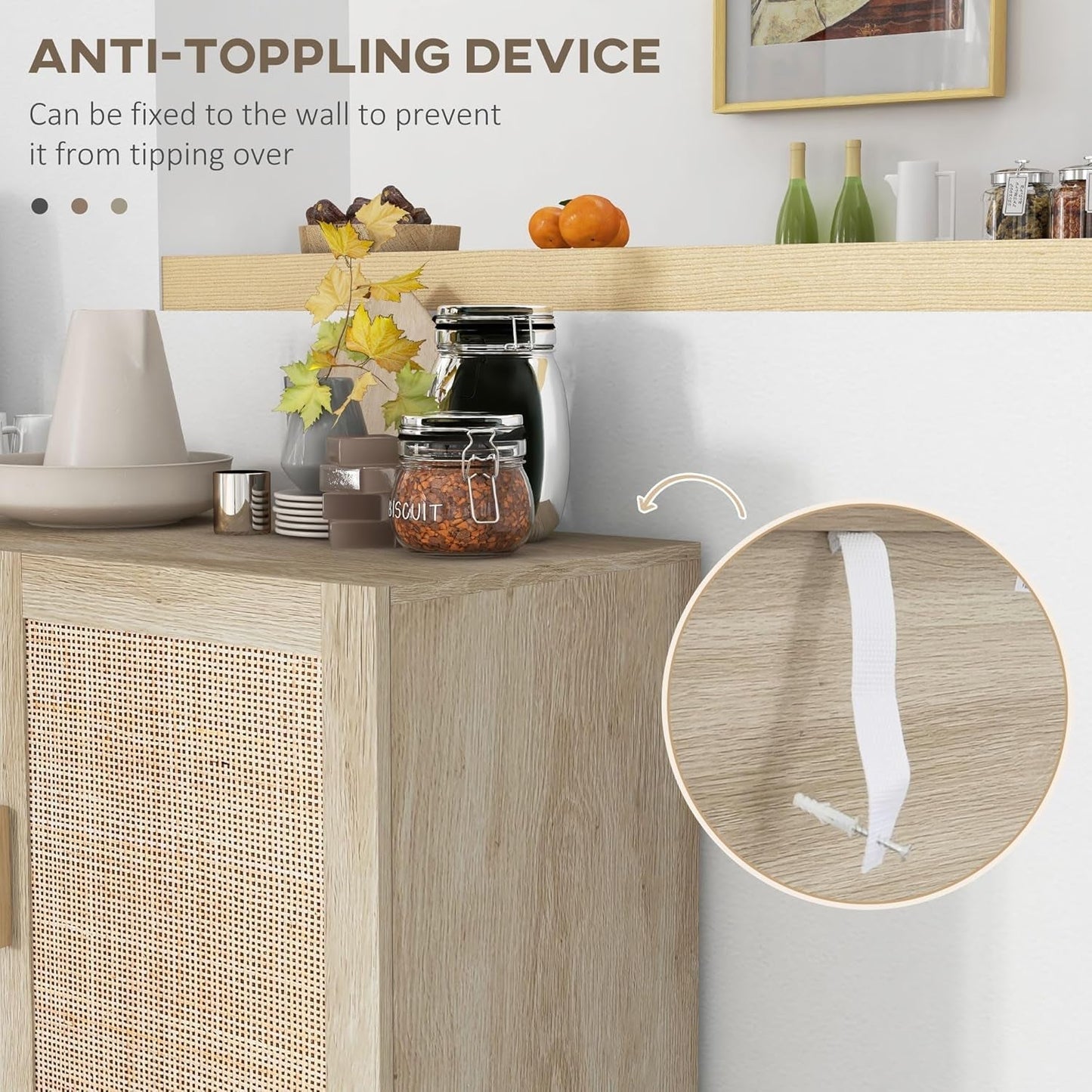 Three Door Bohemian Buffet Cabinet