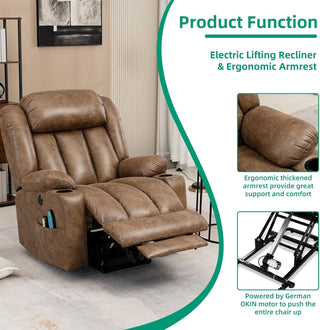 Tall Man Power Lift Recliner with Massage and Heat