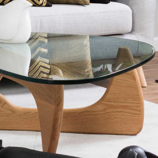 Mid Century Glass Top End Table