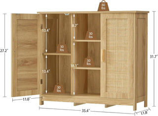 Iwell Rattan Cabinet