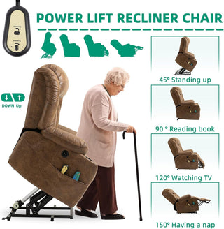 Tall Man Power Lift Recliner with Massage and Heat