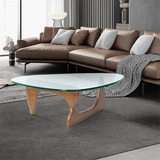 Mid Century Glass Top End Table