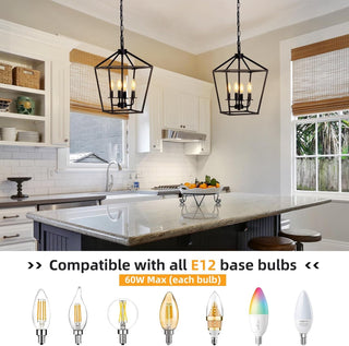 Rustic Industrial 4 Light Chandelier