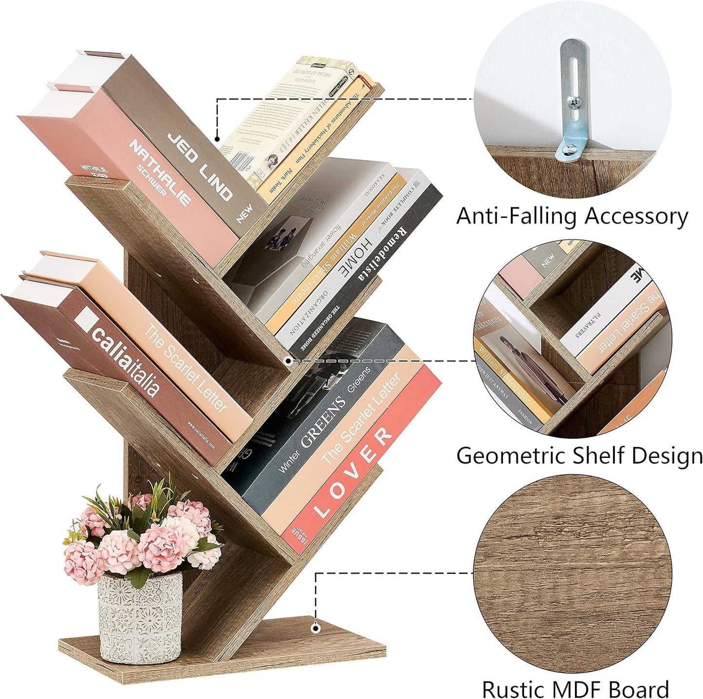 4 Tier Tree Bookshelf