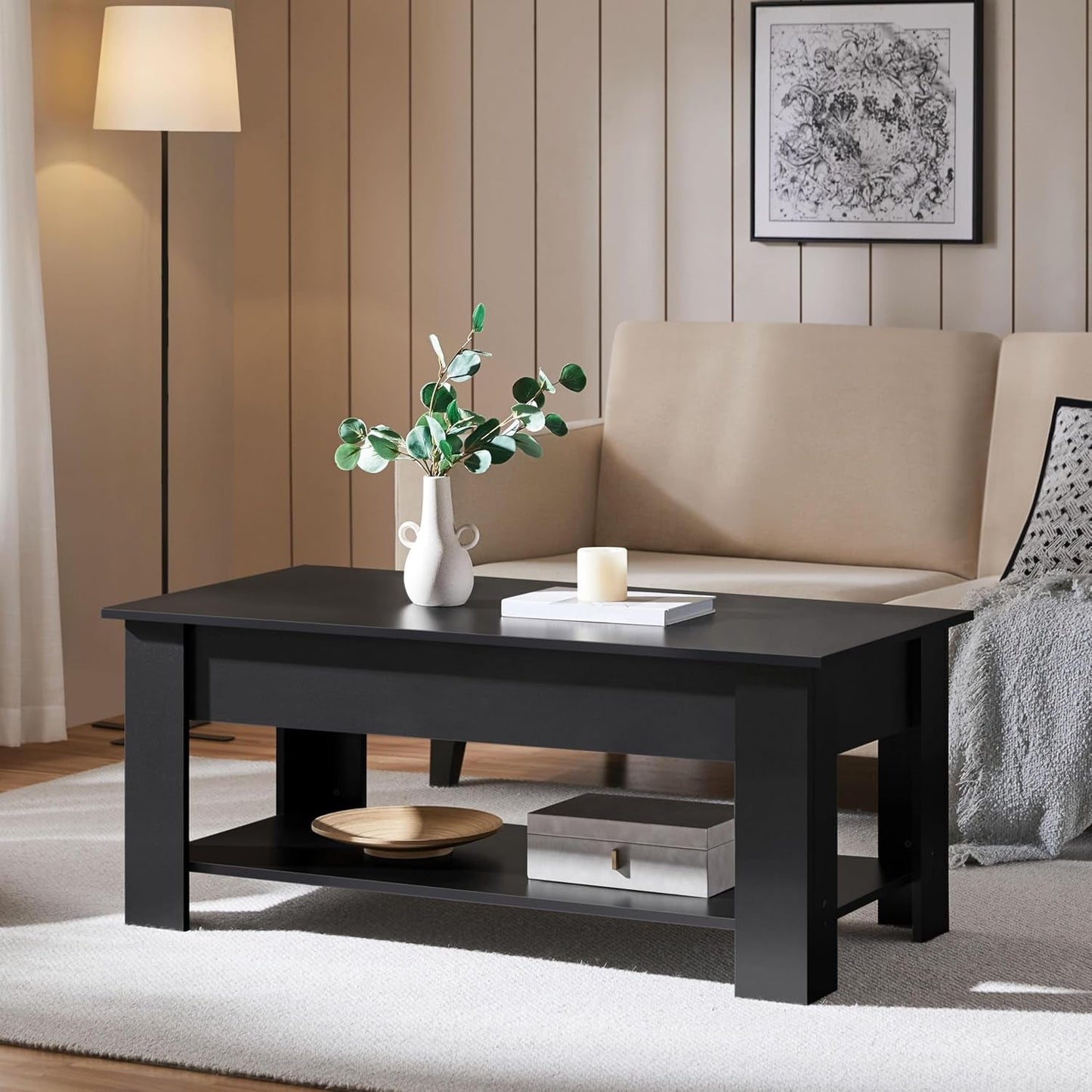 Black Lift Top Coffee Table
