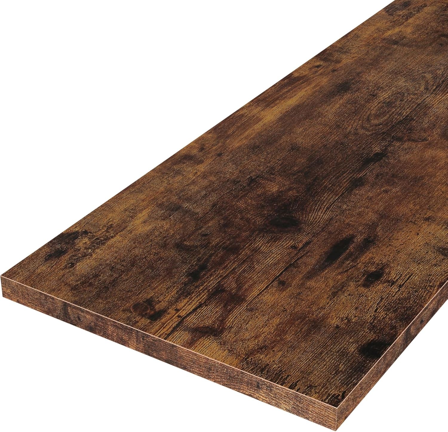 Close-up of a dark brown wooden surface with visible grain and texture.