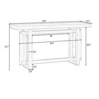 Contemporary White Console Table