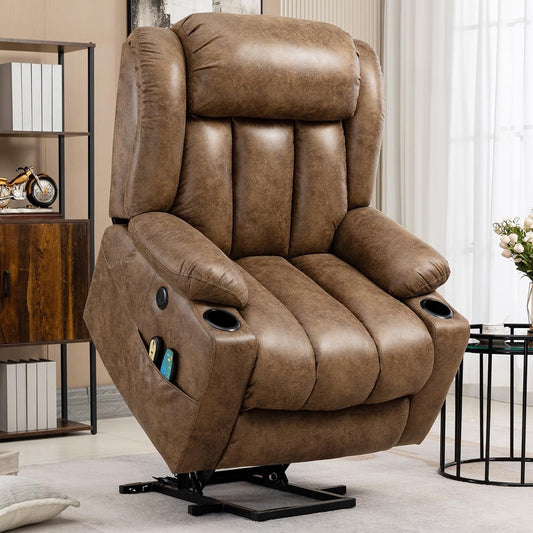 Tall Man Power Lift Recliner with Massage and Heat