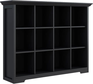 Black Wood Cube Bookcase