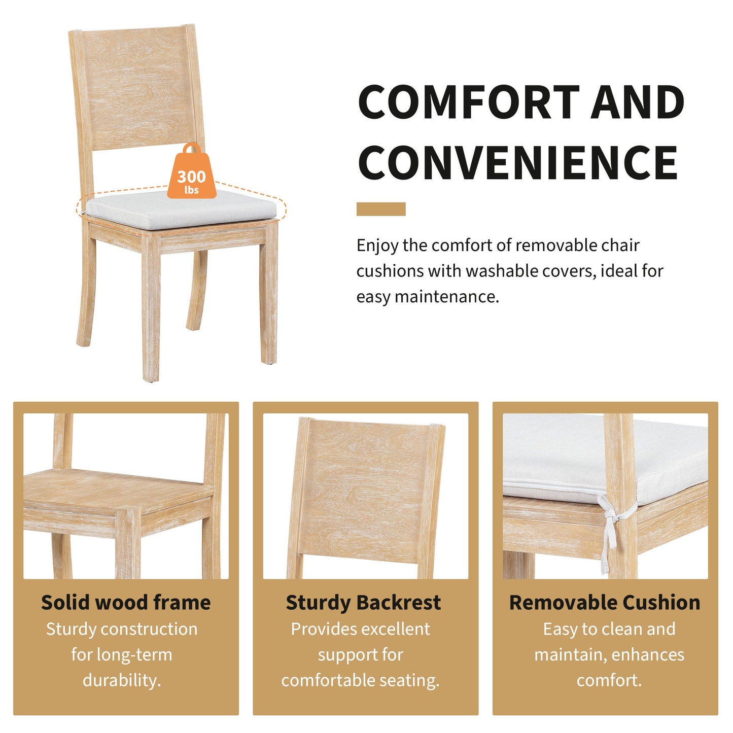 Charmed 6-Piece Wood Dining Table Set