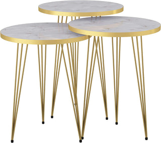 3 Nested Marble End Tables
