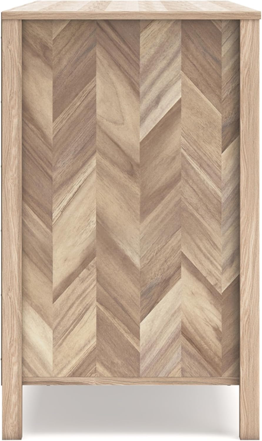 Chevron Mid-Century Modern 6 Drawer Dresser