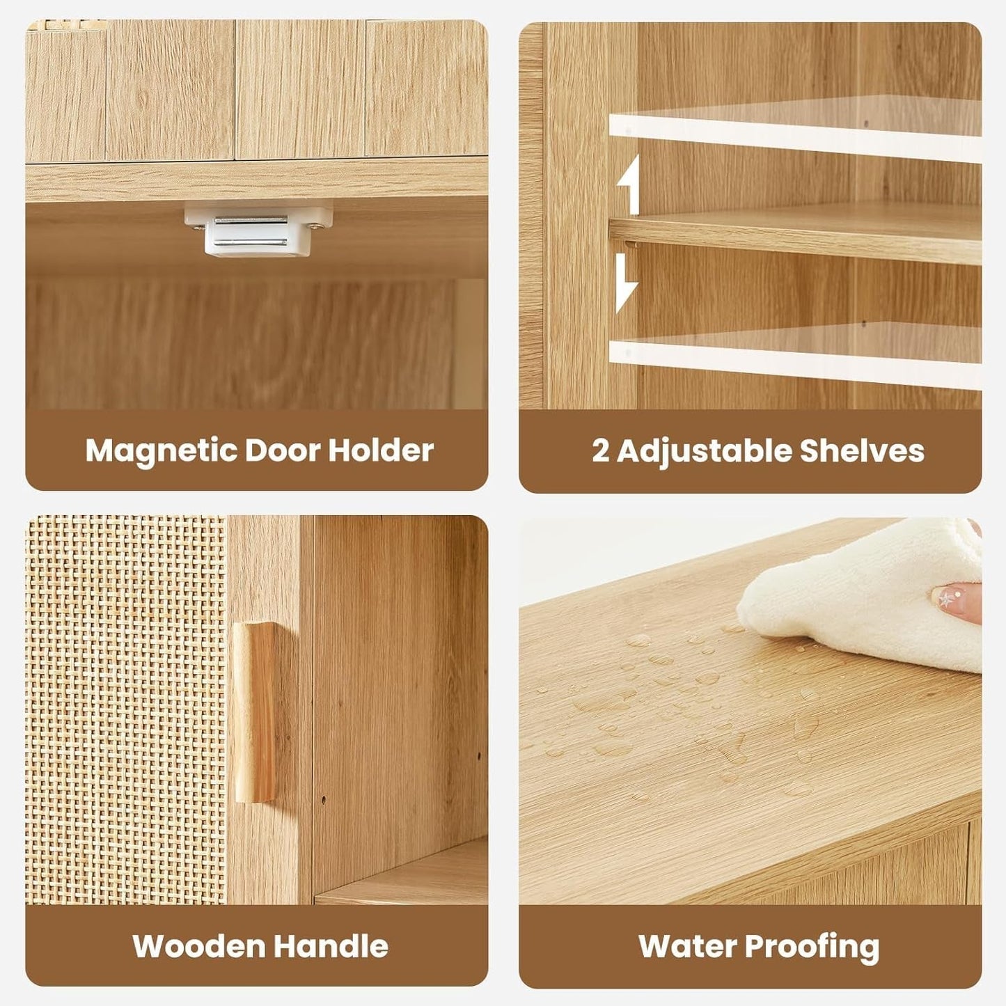 Iwell Rattan Cabinet