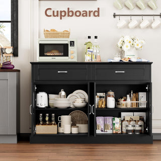 Black Farmhouse Buffet Cabinet