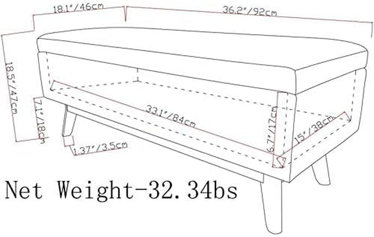 Owen Mid Century Modern Storage Ottoman