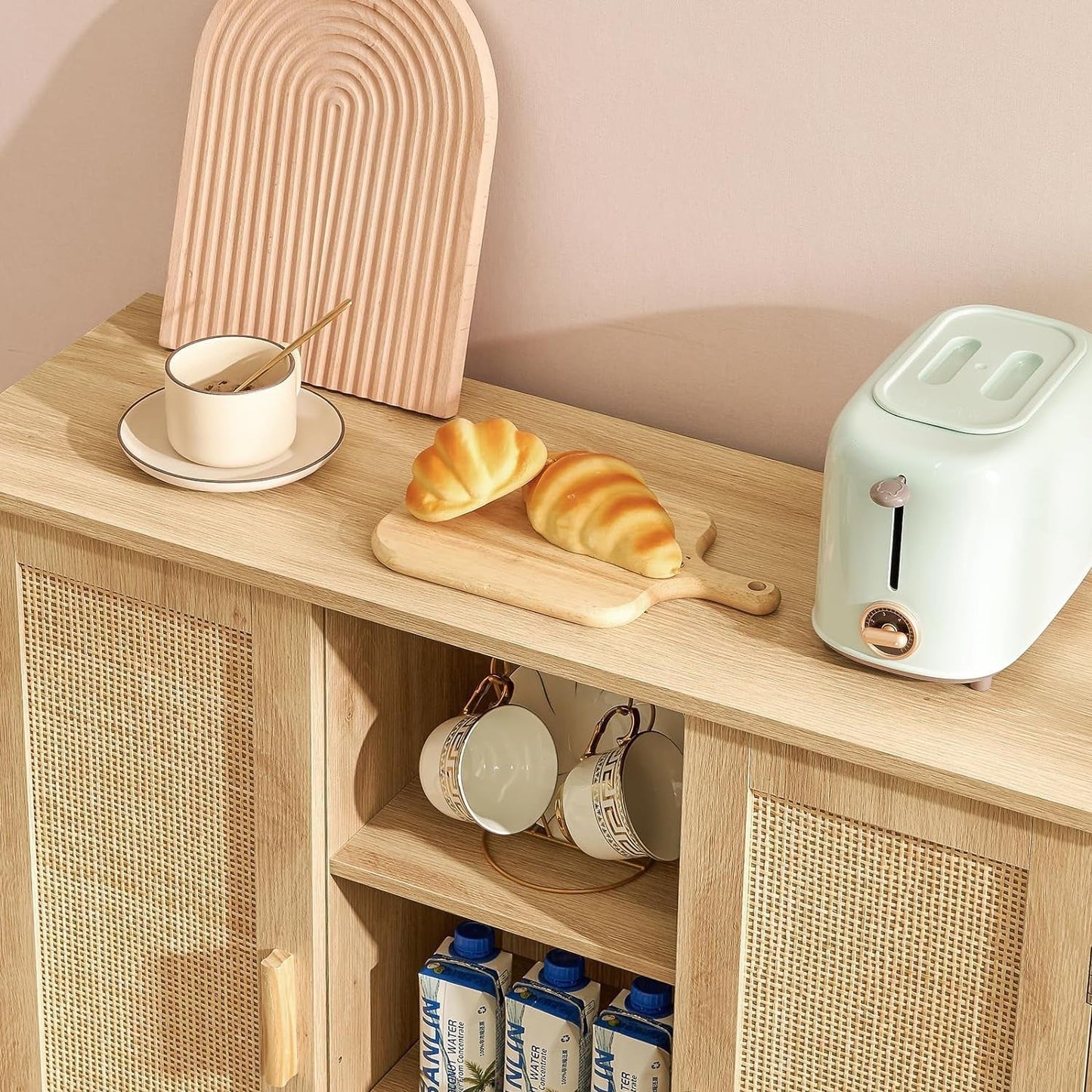 Iwell Rattan Cabinet