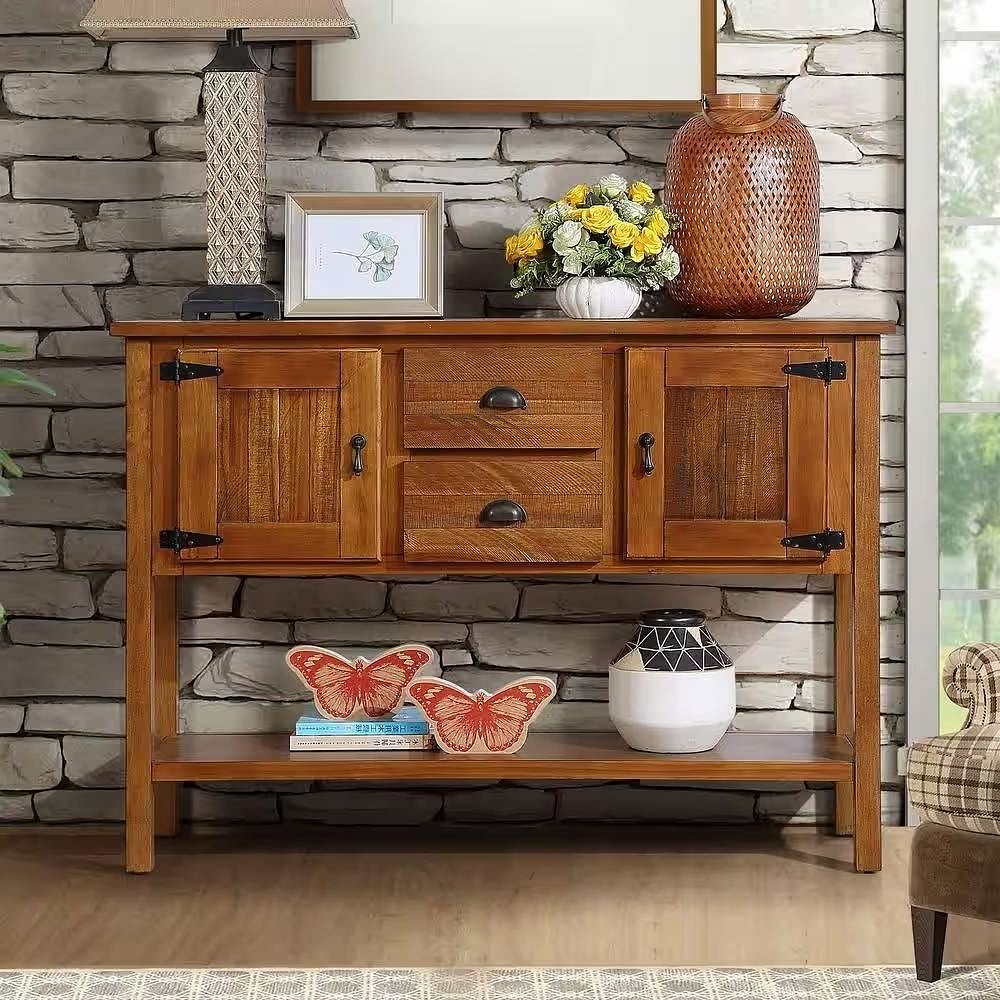 Farmhouse Buffet Cabinet with Storage Drawers