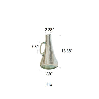 Bubble Glass Kettle Vase 13" Tall
