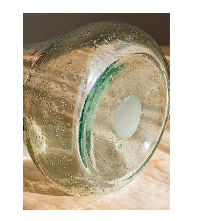 Bubble Glass Kettle Vase 13" Tall