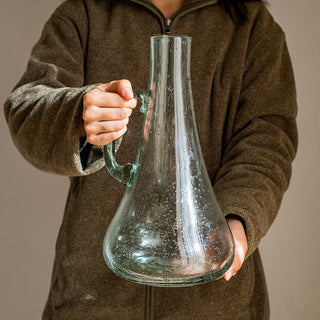 Bubble Glass Kettle Vase 13" Tall