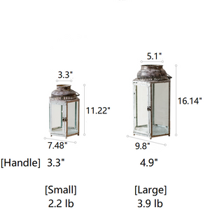Glass Metal Lantern Candle Holder