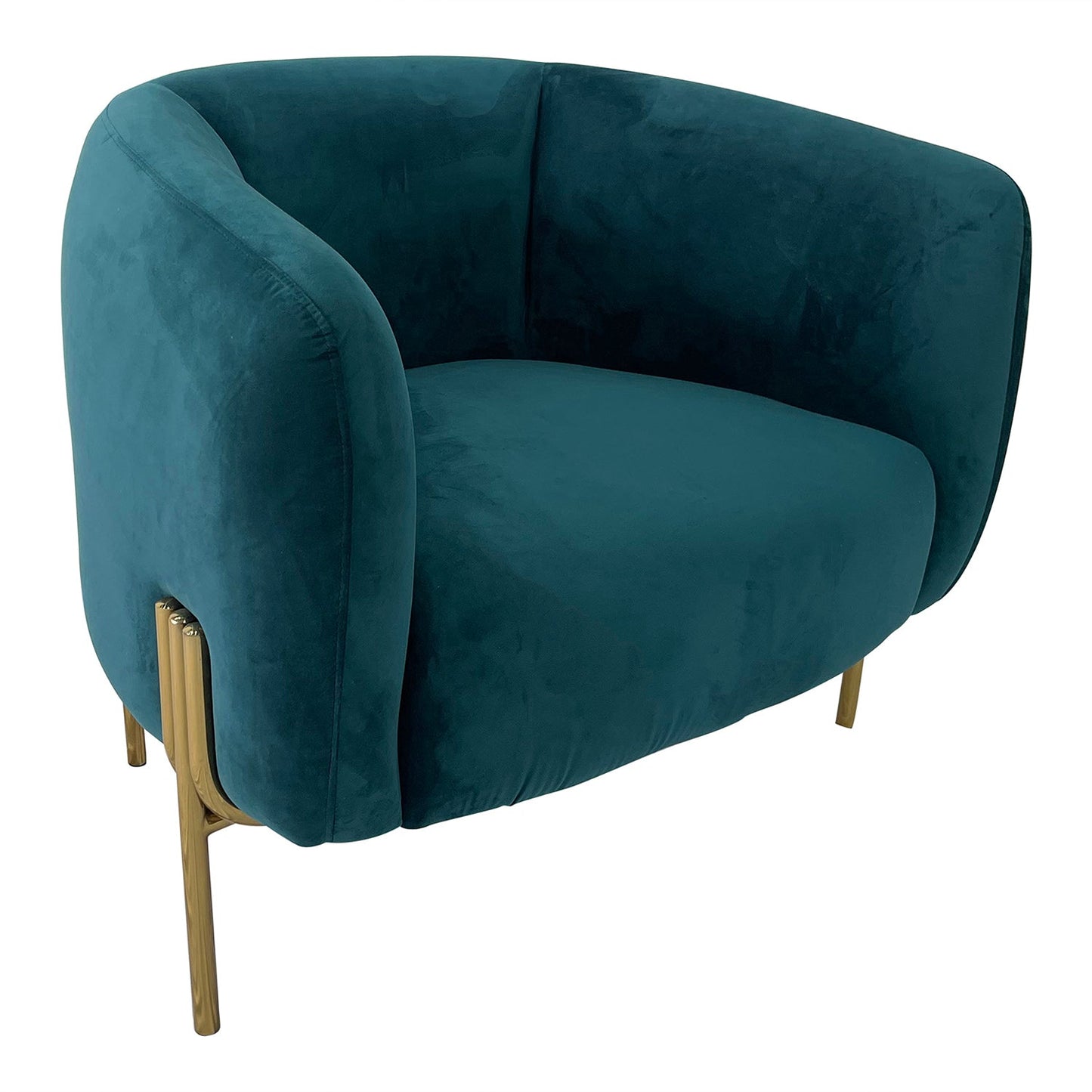 Amanda Teal and Gold Chair