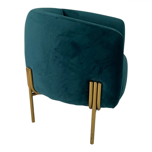 Amanda Teal and Gold Chair