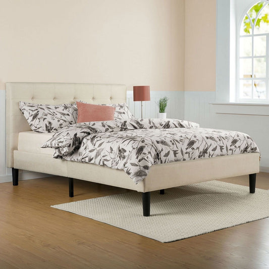 Queen Upholstered Platform Frame with Headboard