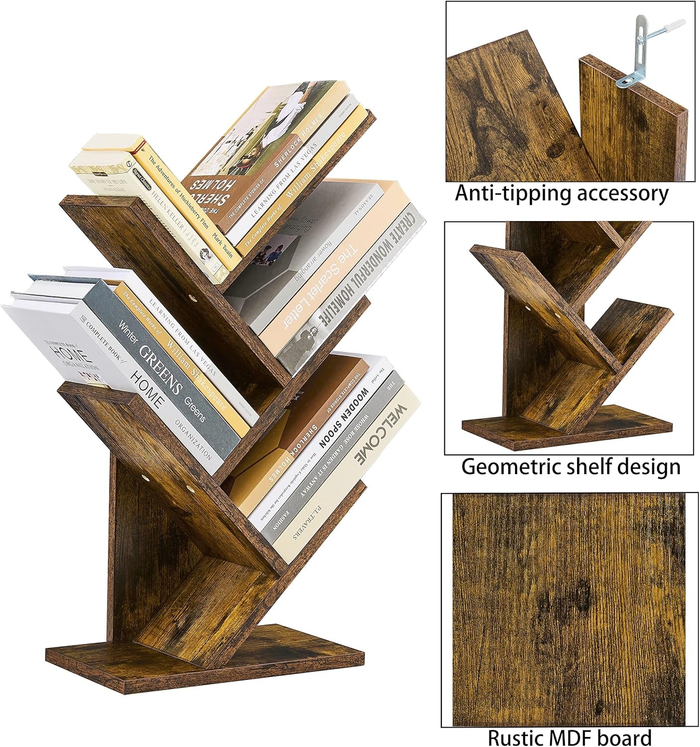 4 Tier Tree Bookshelf