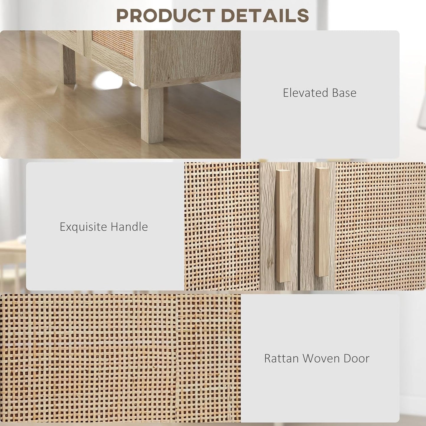 Three Door Bohemian Buffet Cabinet