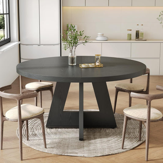 Black 47 Inch Round Dining Table
