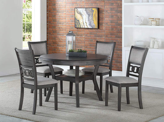 Gray 5-Piece Round Dining Set