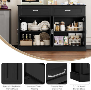 Black Farmhouse Buffet Cabinet