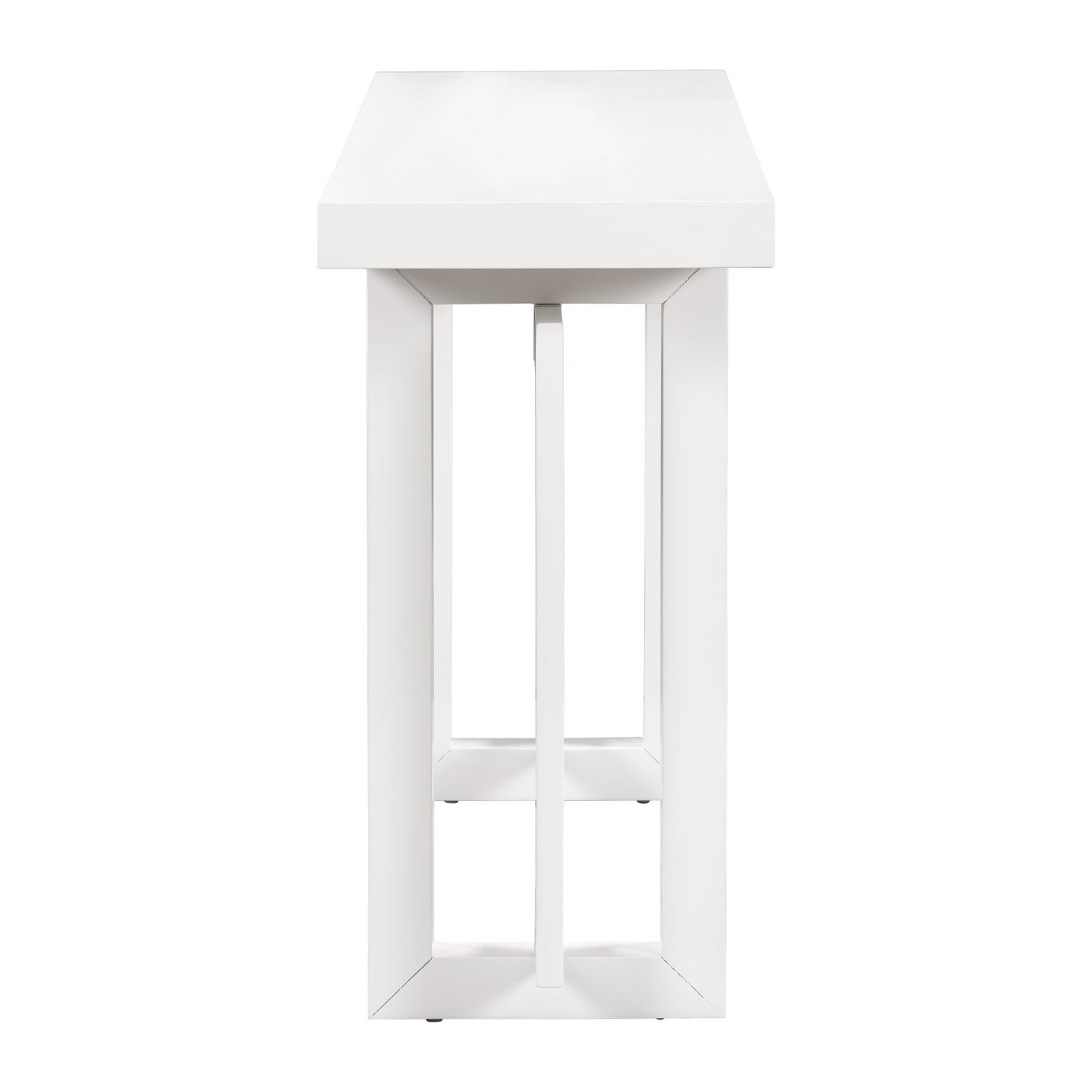 Contemporary White Console Table