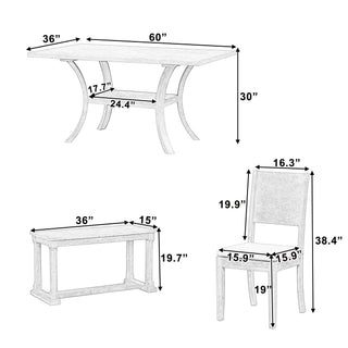 Charmed 6-Piece Wood Dining Table Set